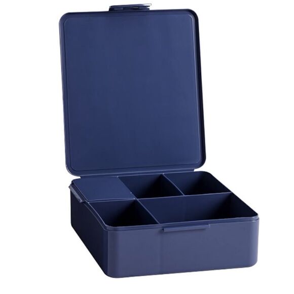 Pottery Barn Kids Spencer All-In-One Recycled Bento Box Lunch Container in Navy - Picture 2 of 8